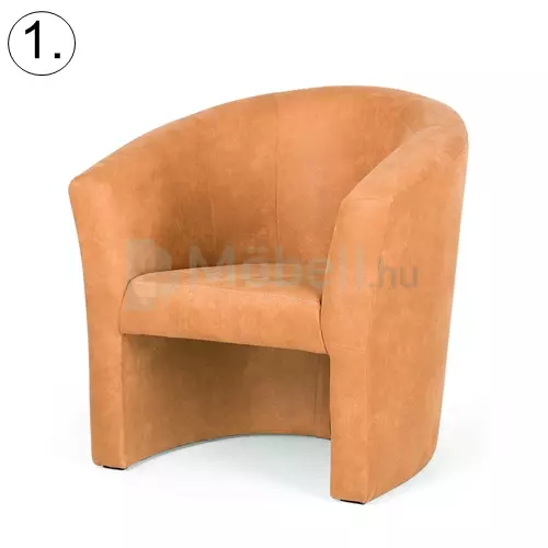 Berta elegant fotel A, Barna kárpitozott fotel